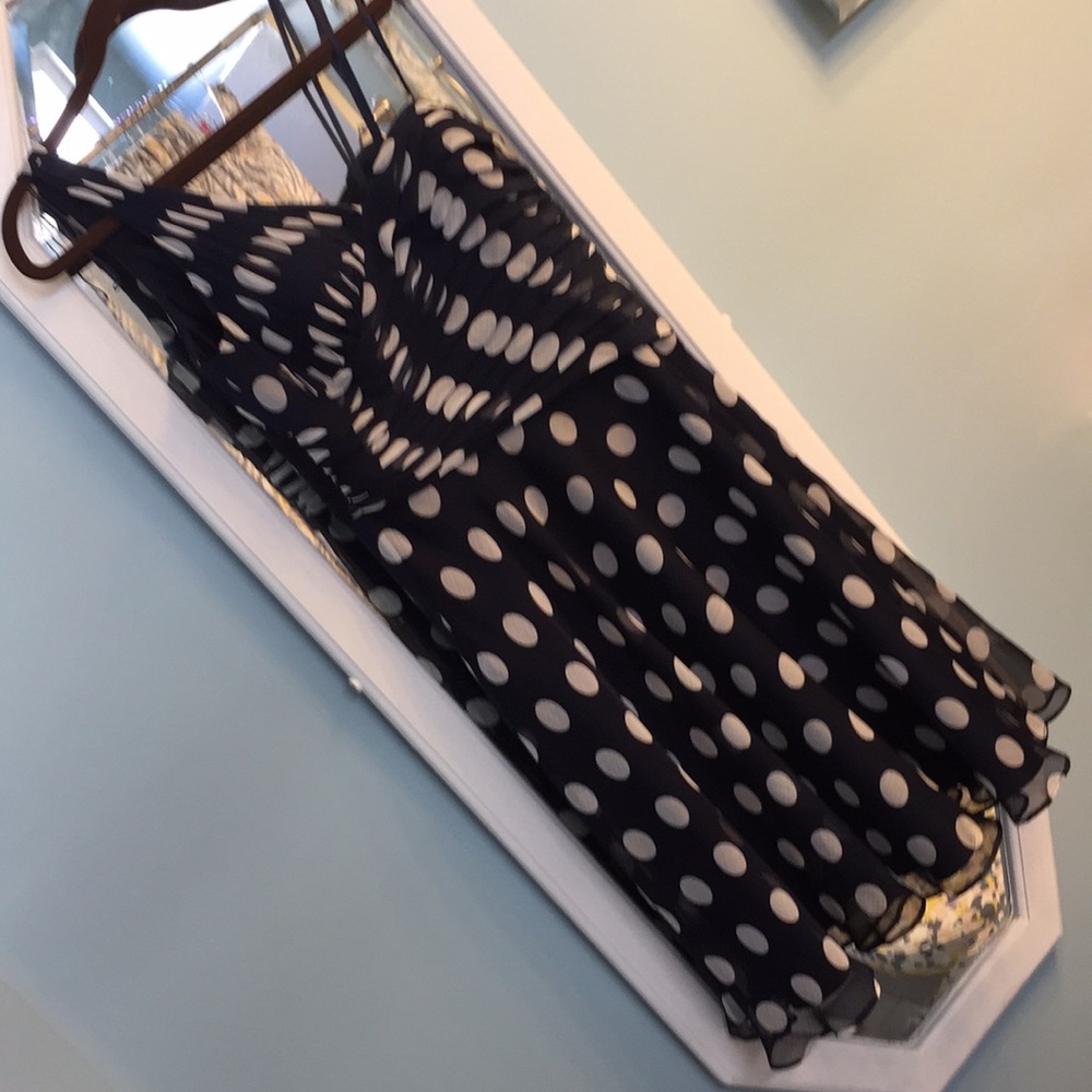 Adrianna Papell polka dot dress size 8